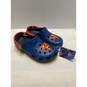 NEW Crocs Big Kids Youth DC Superman Classic Clogs Size J3 Blue NWT 211132-90H